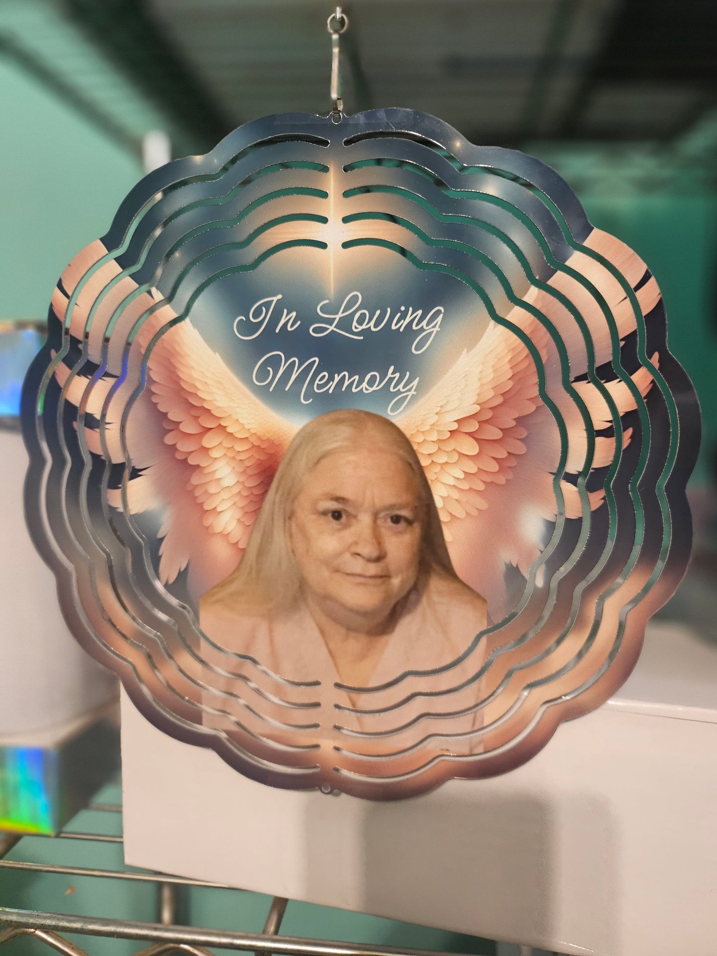 8 inch personalized In Loving Memory wind spinner