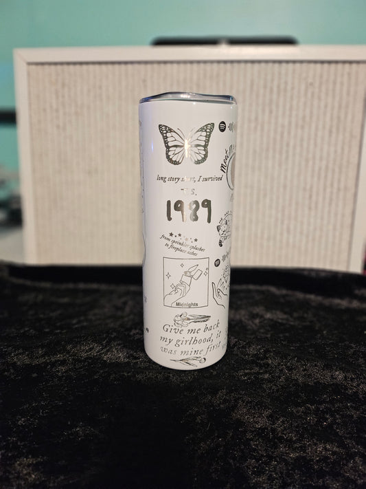 20 oz laser engraved Swiftie tumbler